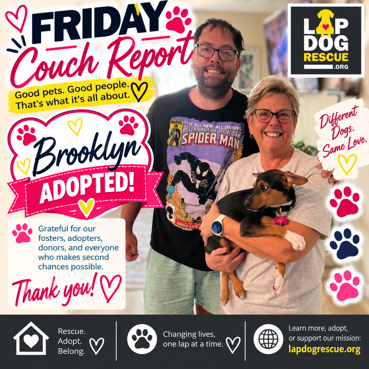 Friday Couch Report celebrating Brooklyn — adopted in October 2026